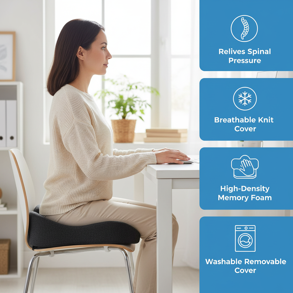 OrthoSupport™ - Cojín Ortopédico para Silla