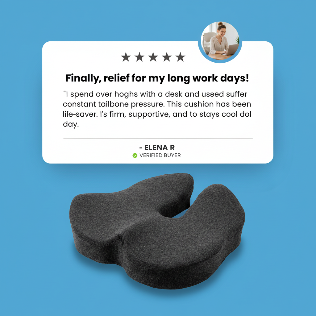 OrthoSupport™ - Cojín Ortopédico para Silla